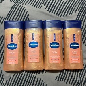 Vaseline Shimmering Body Gel Oil Sunlit Glow, with Vanilla & Cocoa Butter 6.8 oz